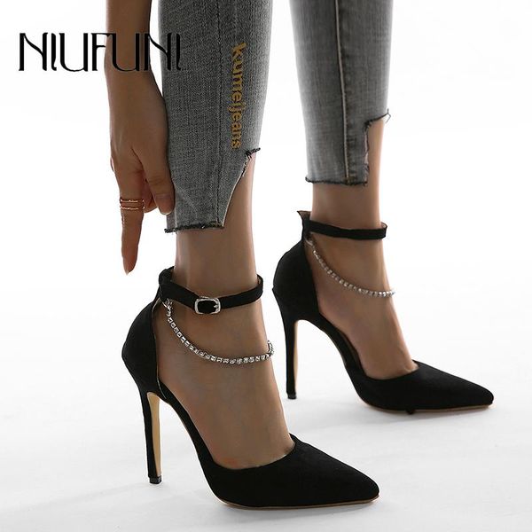 sandals women pointed toe niufuni plus size 35-42 rhinestone d'orsay stiletto buckle high heels chain wedding shoes for, Black
sandals women pointed toe niufuni plus size 35-42 rhinestone d'orsay stiletto buckle high heels chain wedding shoes for, Black