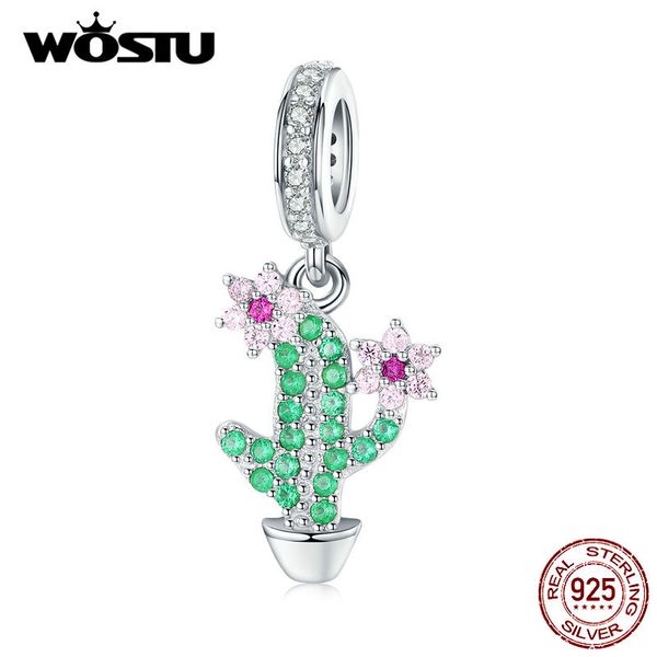 wostu new fashion 925 sterling silver cactus & flower beads green zircon fit original bracelet pendant charms diy jewelry ctc121 q0531, Black
wostu new fashion 925 sterling silver cactus & flower beads green zircon fit original bracelet pendant charms diy jewelry ctc121 q0531, Black