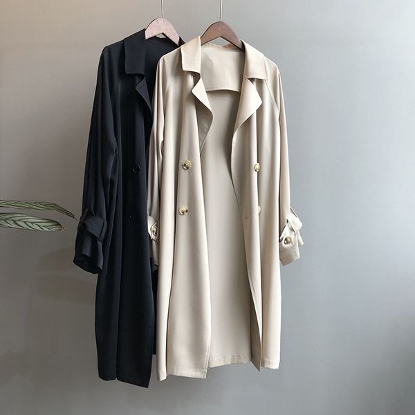 women's trench coats gabardina feminina clssica, casaco de outono tamanho grande com botes para mulheres b60, novo, udtw, Tan;black
women's trench coats gabardina feminina clssica, casaco de outono tamanho grande com botes para mulheres b60, novo, udtw, Tan;black