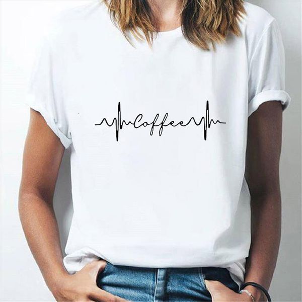 electrocardiogram graphics o neck women short sleeve casual simple fashion lady, White
electrocardiogram graphics o neck women short sleeve casual simple fashion lady, White