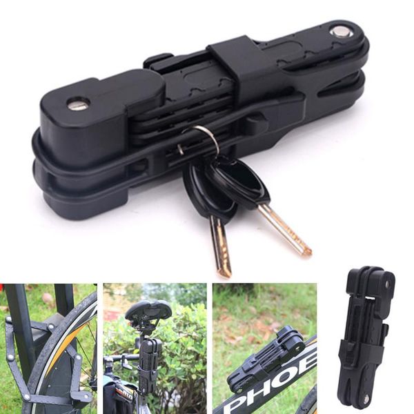 bike locks 17.5*5.5*3 cm black bicycle motorcycle quality steel anti-theft folding lock durable practical cycling accessories
bike locks 17.5*5.5*3 cm black bicycle motorcycle quality steel anti-theft folding lock durable practical cycling accessories