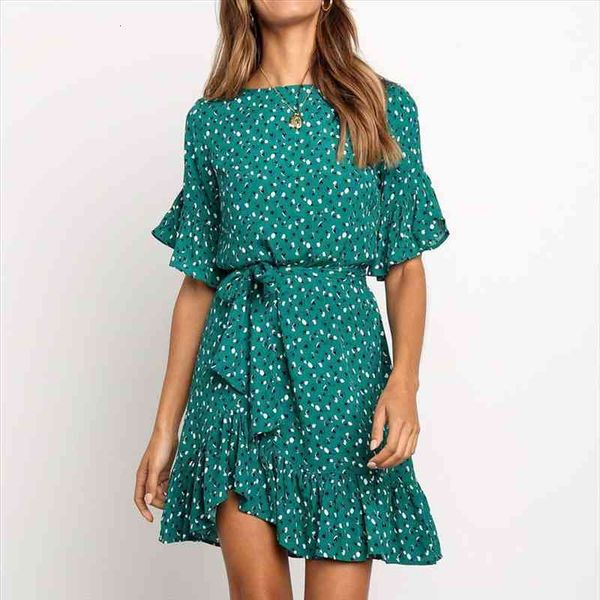 ruffles floral print dress women summer short sleeve o-neck sashes dress ladies mini boho beach sundresses, Black;gray
ruffles floral print dress women summer short sleeve o-neck sashes dress ladies mini boho beach sundresses, Black;gray