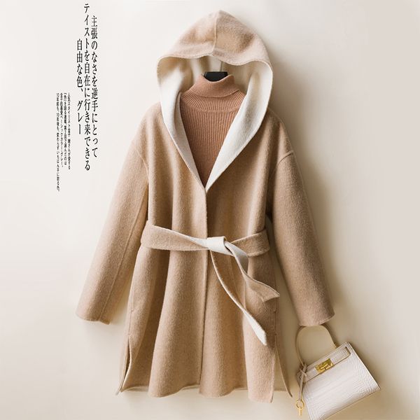 2021 the new fashion autumn winter long sleeve thick warm mid-long jacket coats ladies 100% merino wool women overcoat 3v68, Black
2021 the new fashion autumn winter long sleeve thick warm mid-long jacket coats ladies 100% merino wool women overcoat 3v68, Black