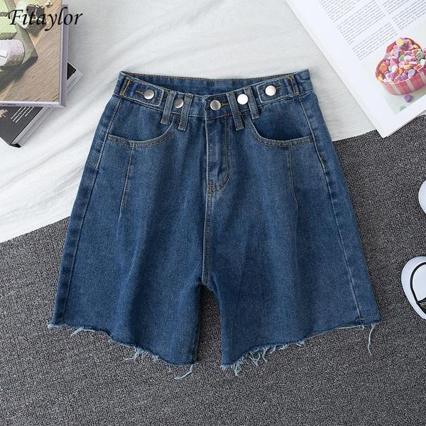 women's shorts fitaylor 2021 women vintage high waist button blue denim summer female casual solid color wide leg jeans, White;black
women's shorts fitaylor 2021 women vintage high waist button blue denim summer female casual solid color wide leg jeans, White;black