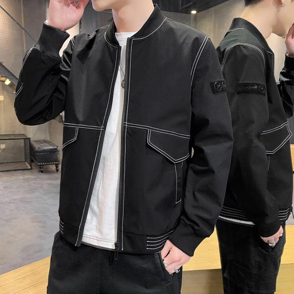 men's jackets hawaifish brand men's jacket spring and autumn korean style trendy baseball uniform slim casual handsome stand-up col, Black;brown
men's jackets hawaifish brand men's jacket spring and autumn korean style trendy baseball uniform slim casual handsome stand-up col, Black;brown