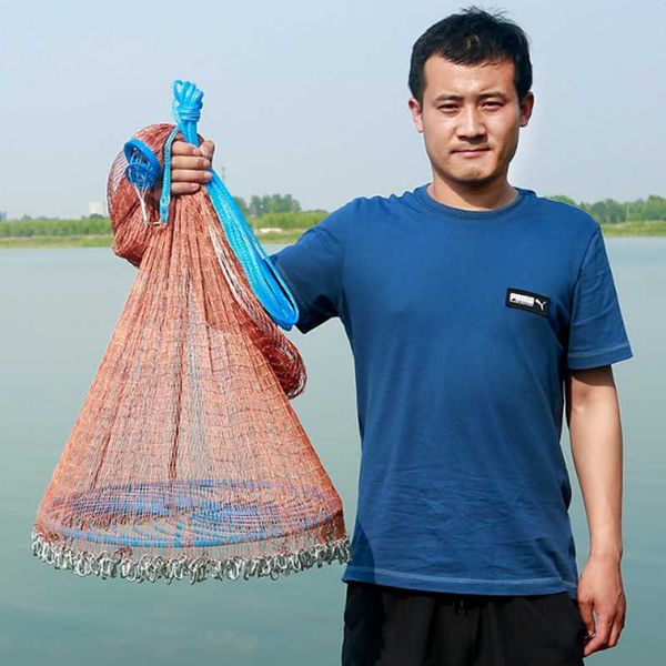 hand-cast net diameter 2.4m-7.2m super tough tire line small mesh fish net belt fast submersion chain hand throw fishing
hand-cast net diameter 2.4m-7.2m super tough tire line small mesh fish net belt fast submersion chain hand throw fishing
