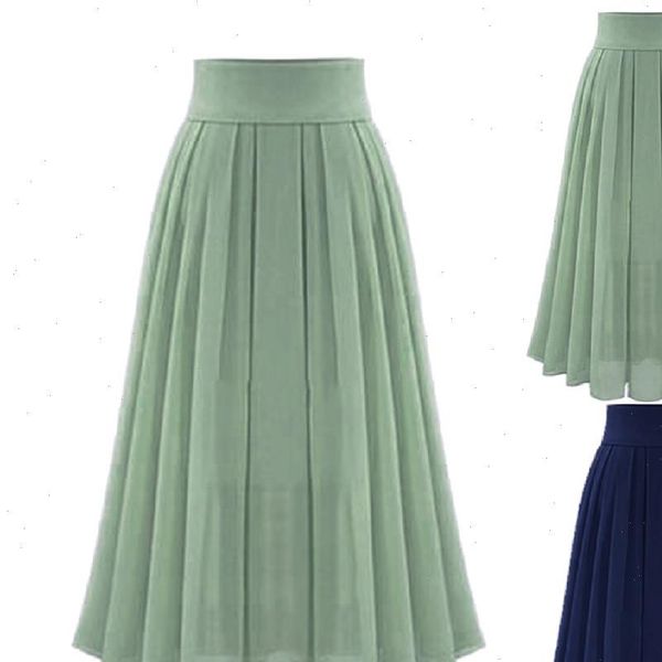 summer pleated skirt for women high waist long skirt green chiffon long skirts new female clothes d4, Black
summer pleated skirt for women high waist long skirt green chiffon long skirts new female clothes d4, Black