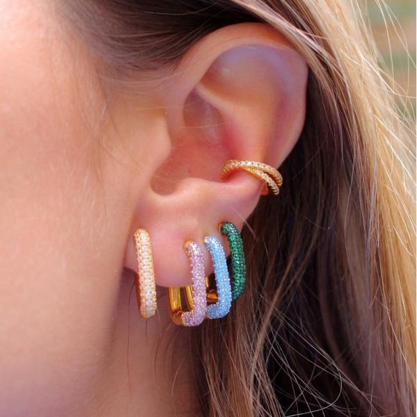 women fashion cz small hoop earrings elegant statement gold color rainbow huggie earring for girls wedding jewelry, Golden;silver
women fashion cz small hoop earrings elegant statement gold color rainbow huggie earring for girls wedding jewelry, Golden;silver
