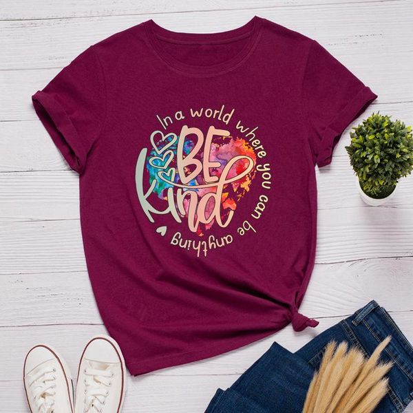 women's t-shirt letter be kind print tshirt women summer plus size o-neck short sleeve tees shirt 100%cotton pink aesthetic graphic, White
women's t-shirt letter be kind print tshirt women summer plus size o-neck short sleeve tees shirt 100%cotton pink aesthetic graphic, White