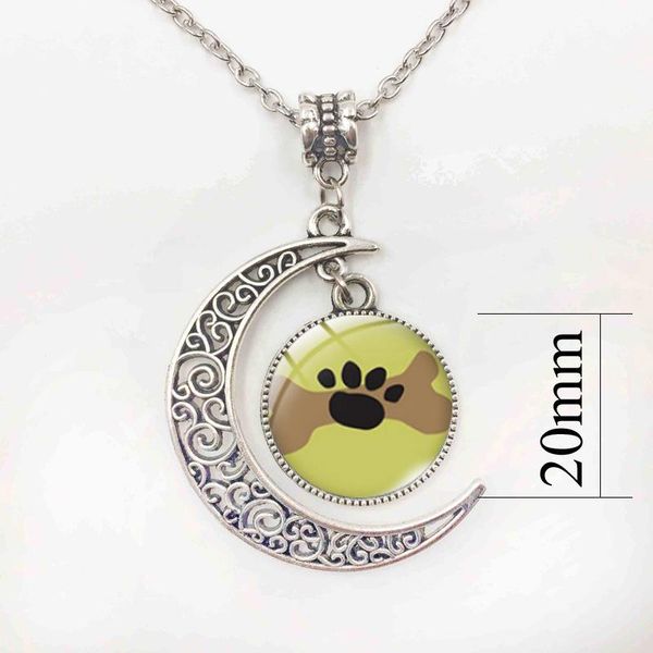 pendant necklaces cartoon cat dog necklace cute dog's footprints glass po dome crescent pendants pet memorial jewelry for women, Silver
pendant necklaces cartoon cat dog necklace cute dog's footprints glass po dome crescent pendants pet memorial jewelry for women, Silver