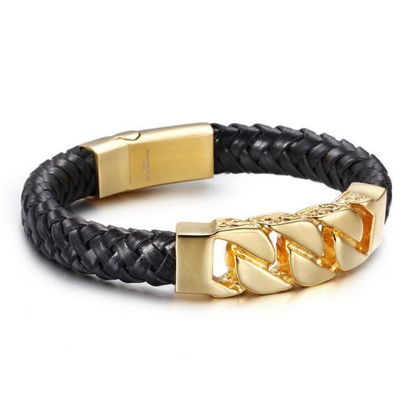 link, chain qiaonitu brand black mens leather bracelets gold color stainless steel curb bracelet men vintage skull men's wristband 2021
link, chain qiaonitu brand black mens leather bracelets gold color stainless steel curb bracelet men vintage skull men's wristband 2021