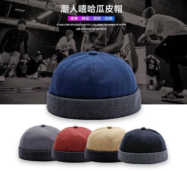 retro fashion trend melon hat hip hop personality street without brim crimped sailor hat
retro fashion trend melon hat hip hop personality street without brim crimped sailor hat