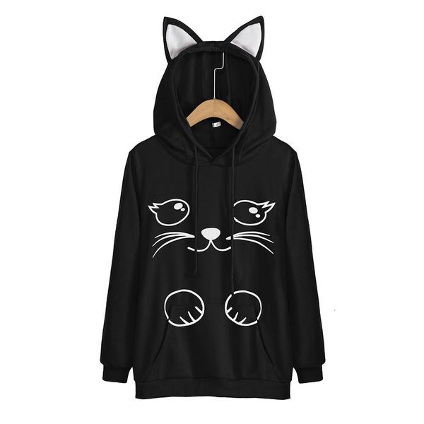 autumn womens cat long sleeve hoodie sweatshirt hooded pullover blouse women's sweatshirt blouse with ears polerones#, Black
autumn womens cat long sleeve hoodie sweatshirt hooded pullover blouse women's sweatshirt blouse with ears polerones#, Black