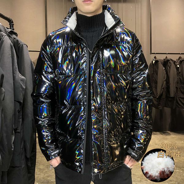 lightweight short bright face down jacket men's 2020 winter new thickened warm white duck down trend autumn winter coat, Black
lightweight short bright face down jacket men's 2020 winter new thickened warm white duck down trend autumn winter coat, Black