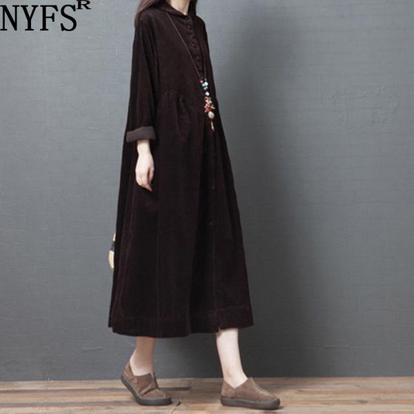 casual dresses nyfs 2021 autumn dress vintage women corduroy stylish comfortable striped long vestidos robe shirt dressses, Black;gray
casual dresses nyfs 2021 autumn dress vintage women corduroy stylish comfortable striped long vestidos robe shirt dressses, Black;gray