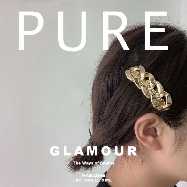 hbp fashion south korea east gate new gold and silver two color tank chain metal personality cool clip simple temperament hairpin
hbp fashion south korea east gate new gold and silver two color tank chain metal personality cool clip simple temperament hairpin