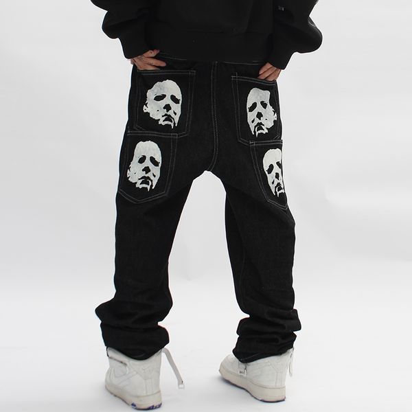 print style casual jeans mens and womens streetwear oversized ripped baggy denim trousers, Blue
print style casual jeans mens and womens streetwear oversized ripped baggy denim trousers, Blue