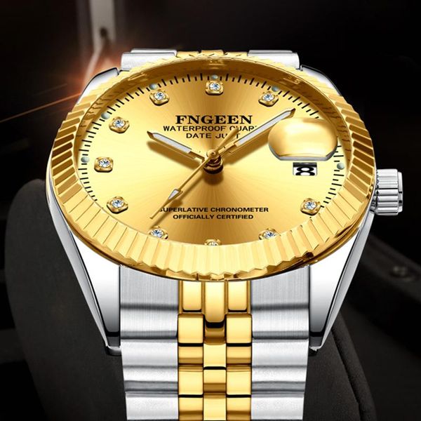 wristwatches fngeen watch men fashion business rhinestone male clock men's quartz gold watches waterproof date wrist, Slivery;brown
wristwatches fngeen watch men fashion business rhinestone male clock men's quartz gold watches waterproof date wrist, Slivery;brown