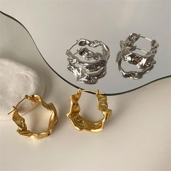 hoop & huggie creative exaggerated personality irregular round metal earrings for women korean fashion jewelry gifts, Golden;silver
hoop & huggie creative exaggerated personality irregular round metal earrings for women korean fashion jewelry gifts, Golden;silver
