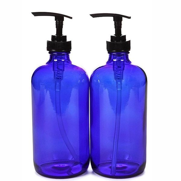 2, 16 oz,250ml cobalt blue glass bottles with black lotion pums with stainless steel lotion pump for homemade lotions detergent
2, 16 oz,250ml cobalt blue glass bottles with black lotion pums with stainless steel lotion pump for homemade lotions detergent