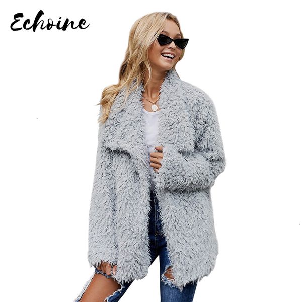 echoine khaki/gray long sleeve faux fur coat jacket women winter warm artificial wool turn down collar lapel coat outerwear xxl 201016, Black
echoine khaki/gray long sleeve faux fur coat jacket women winter warm artificial wool turn down collar lapel coat outerwear xxl 201016, Black
