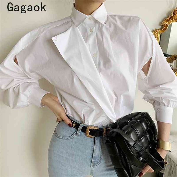 fake two blouse women spring autumn streetwear solid hollow out shirt loose casual fashion wild korean blouses 210531, White
fake two blouse women spring autumn streetwear solid hollow out shirt loose casual fashion wild korean blouses 210531, White