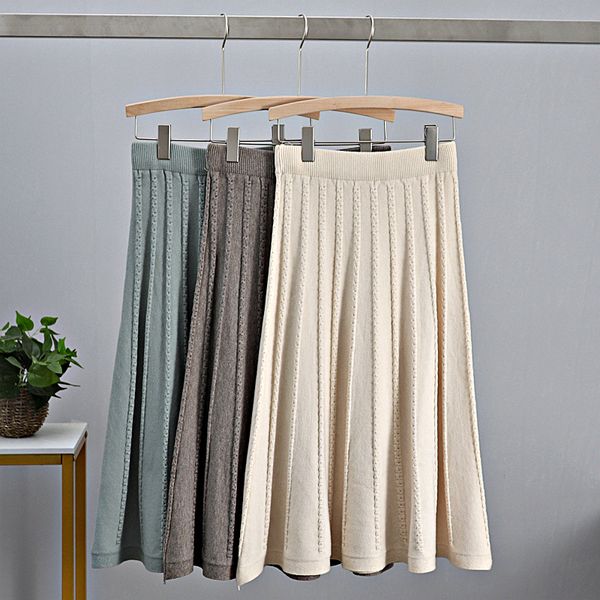 new thick 2021 warm women pleated elastic high waist knitted sweater skirts autumn winter long a line midi black skirt piok
new thick 2021 warm women pleated elastic high waist knitted sweater skirts autumn winter long a line midi black skirt piok