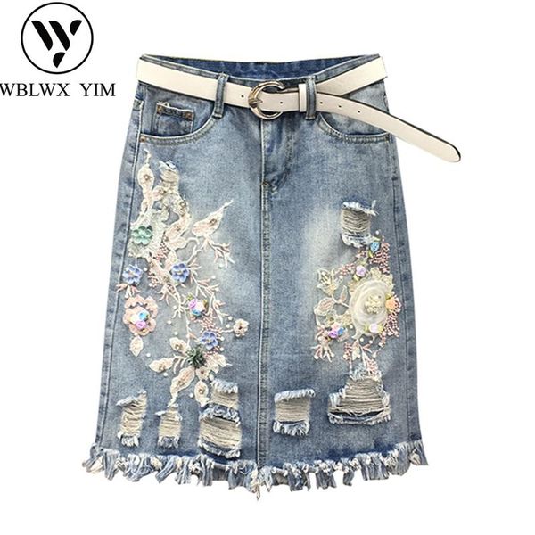 skirts women embroidery hole denim skirt loose plus size beaded washed jeans female high waist bag hip mid long with belt, Black
skirts women embroidery hole denim skirt loose plus size beaded washed jeans female high waist bag hip mid long with belt, Black