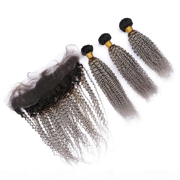 dark root two tone grey lace frontal with bundles afro kinky curly ombre hair weave bundles with 13x4 lace frontal closure virgin hair, Black;brown
dark root two tone grey lace frontal with bundles afro kinky curly ombre hair weave bundles with 13x4 lace frontal closure virgin hair, Black;brown