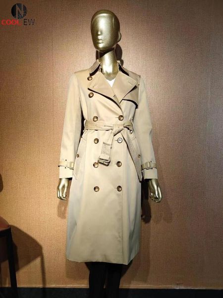 women's trench coats british coat in autumn and winter long fashion brand top, Tan;black
women's trench coats british coat in autumn and winter long fashion brand top, Tan;black