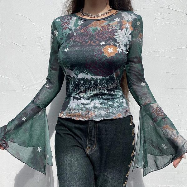 women's t-shirt retro tshirts goth florals print cute women streetwear long flare sleeve tee shirt y2k graphic vintage crop top, White
women's t-shirt retro tshirts goth florals print cute women streetwear long flare sleeve tee shirt y2k graphic vintage crop top, White