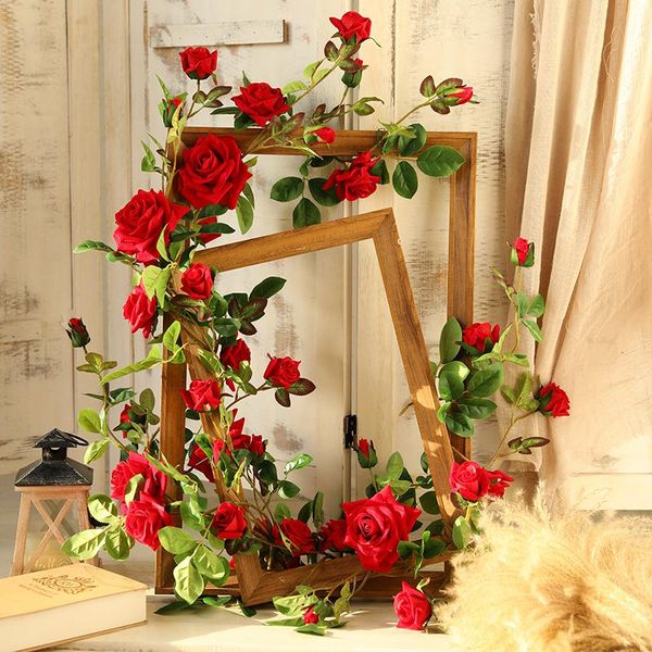 decorative flowers & wreaths 180cm roses flower vine 18 heads rose long strings red artificial wreath garland for wedding decoration
decorative flowers & wreaths 180cm roses flower vine 18 heads rose long strings red artificial wreath garland for wedding decoration