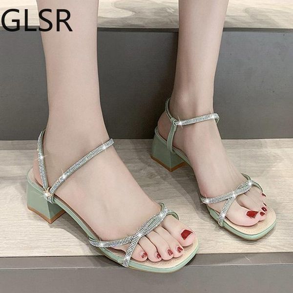 sandals 2021 summer women narrow band bling medium heeled buckle strap ladies shoes rhinestone sandalias mujer, Black
sandals 2021 summer women narrow band bling medium heeled buckle strap ladies shoes rhinestone sandalias mujer, Black