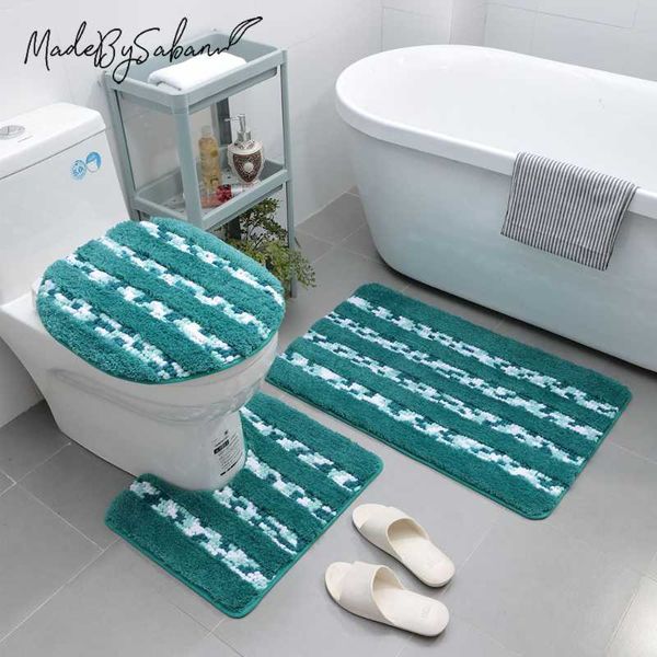 bathroom non-slip floor rug mat quick-drying door mat three-piece bath set 
bathroom non-slip floor rug mat quick-drying door mat three-piece bath set