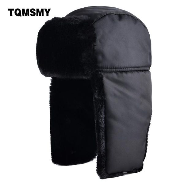 berets tqmsmy succinct winter bomber hats for men caps solid color thicker bone russian snow hat man 's ear flaps lei feng cap, Blue;gray
berets tqmsmy succinct winter bomber hats for men caps solid color thicker bone russian snow hat man 's ear flaps lei feng cap, Blue;gray