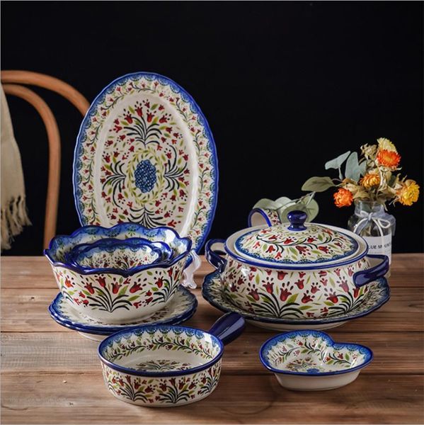 bowls hand painted retro polish style flowers, small ceramic dishes, salad bowls, double ear kitchen accessories
bowls hand painted retro polish style flowers, small ceramic dishes, salad bowls, double ear kitchen accessories