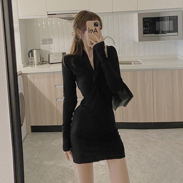 casual dresses autumn winter dress 2021 solid v-neck long sleeve high waist ladies fashion temperament slim fit mini, Black;gray
casual dresses autumn winter dress 2021 solid v-neck long sleeve high waist ladies fashion temperament slim fit mini, Black;gray