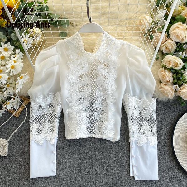 woman shirts long batwing sleeve bow collar shirt vintage french style lace solid patchwork shirts hollow out short shirt, White
woman shirts long batwing sleeve bow collar shirt vintage french style lace solid patchwork shirts hollow out short shirt, White