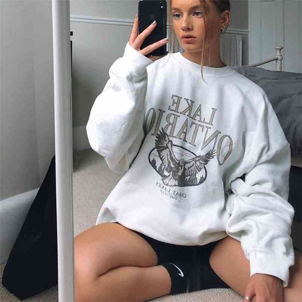 streetwear beige white vintage letter printed crewneck sweatshirt women oversized winter clothes casual 210826, Black
streetwear beige white vintage letter printed crewneck sweatshirt women oversized winter clothes casual 210826, Black