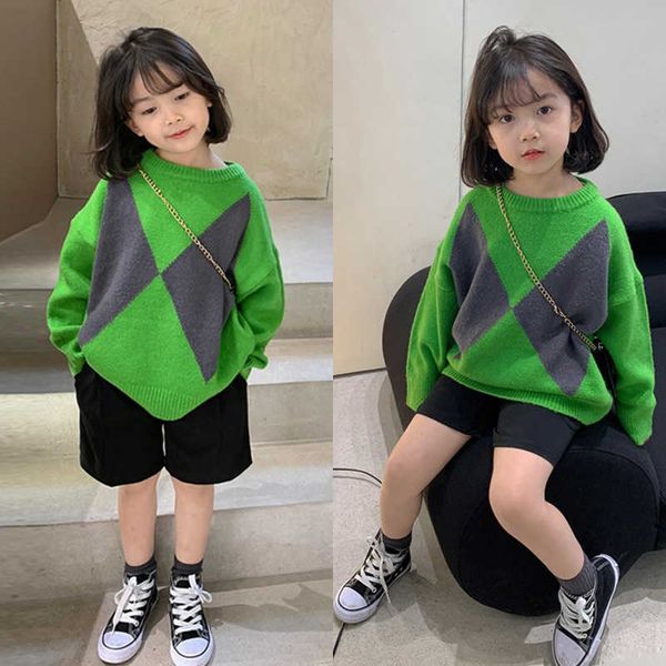 8972 baby girl clothes green sweater coat 2021 autumn new korean fashionable girl's sweater casual sweater pullovers y1024, Blue
8972 baby girl clothes green sweater coat 2021 autumn new korean fashionable girl's sweater casual sweater pullovers y1024, Blue