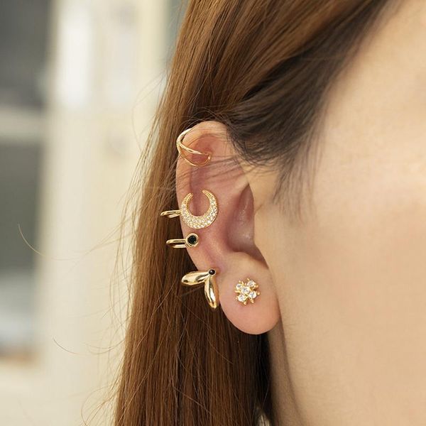dangle & chandelier 1pc european snake ear bone clip korea rhinestone women earrings type c jewelry accessories weddings party gift, Silver 
dangle & chandelier 1pc european snake ear bone clip korea rhinestone women earrings type c jewelry accessories weddings party gift, Silver