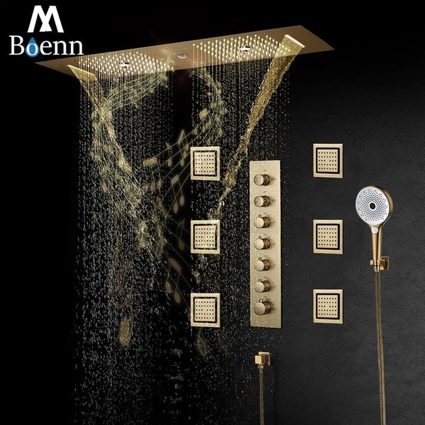 bathroom shower sets mboenn brushed gold 900Ã300mm led showerheads 6 functions music system set rain panel faucet thermostatic
bathroom shower sets mboenn brushed gold 900Ã300mm led showerheads 6 functions music system set rain panel faucet thermostatic
