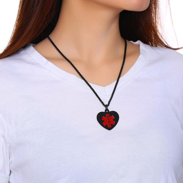 pendant necklaces geometric punk stainless steel long necklace for men creative first-aid sign heart plate star-of-life, Silver
pendant necklaces geometric punk stainless steel long necklace for men creative first-aid sign heart plate star-of-life, Silver