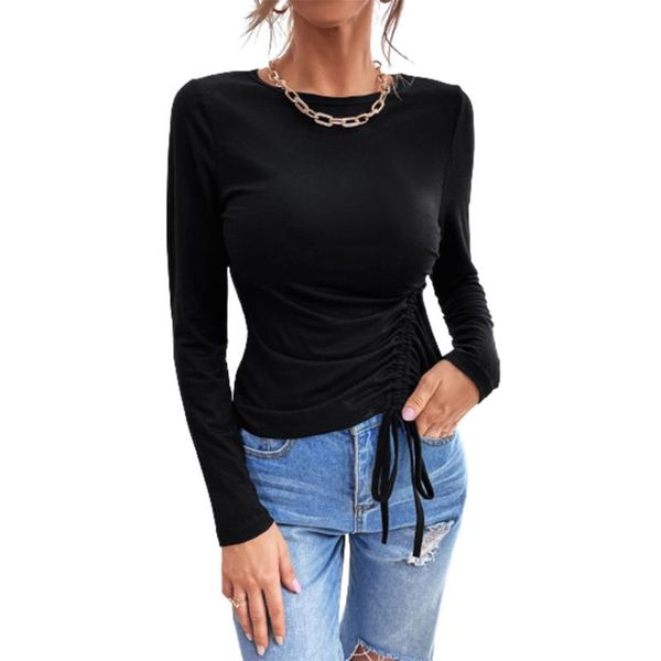 women's t-shirt womens long sleeves plain slim casual crew neck loose ladies tunic tee solid wearing clothes, White
women's t-shirt womens long sleeves plain slim casual crew neck loose ladies tunic tee solid wearing clothes, White