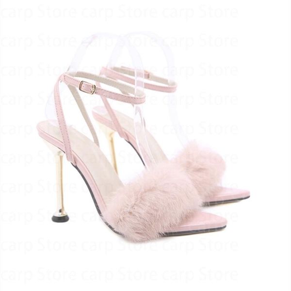dress shoes summer women sandals slippers heels hairy cross strap banquet large size all-match women's, Black
dress shoes summer women sandals slippers heels hairy cross strap banquet large size all-match women's, Black