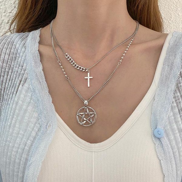 chains arrival trendy star pandant necklace ins korean cross clavicle chain necklaces for women 2021 trend fashion jewelry gift, Silver
chains arrival trendy star pandant necklace ins korean cross clavicle chain necklaces for women 2021 trend fashion jewelry gift, Silver