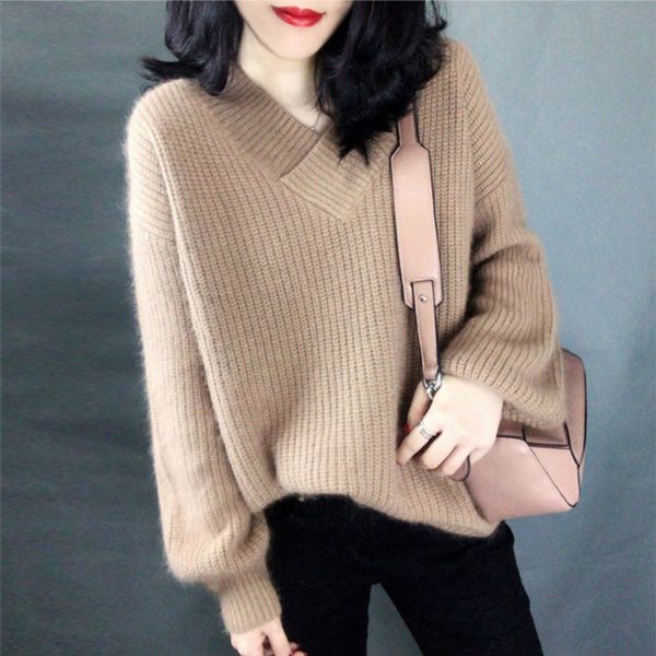 2021 new women's jumper spring autumn solid v neck long sleeve casual ladies sweaters elegant knitted wear female pullover yalm, White;black
2021 new women's jumper spring autumn solid v neck long sleeve casual ladies sweaters elegant knitted wear female pullover yalm, White;black