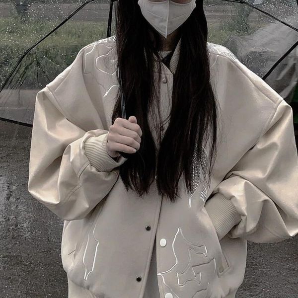 women's jackets autumn/winter embroidery baseball jacket patch drill loose street hip-hop korean splicing casual uniform, Black;brown
women's jackets autumn/winter embroidery baseball jacket patch drill loose street hip-hop korean splicing casual uniform, Black;brown