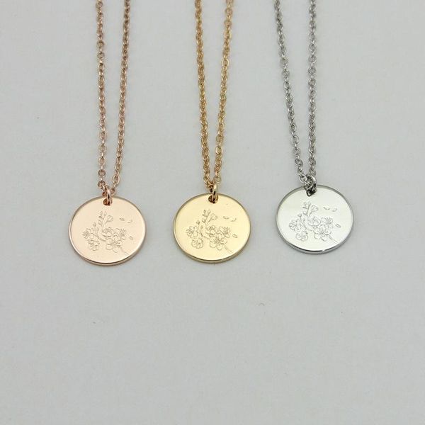 pendant necklaces trendy valentine's day gift women jewelry custom cherry birth flower necklace, Silver
pendant necklaces trendy valentine's day gift women jewelry custom cherry birth flower necklace, Silver