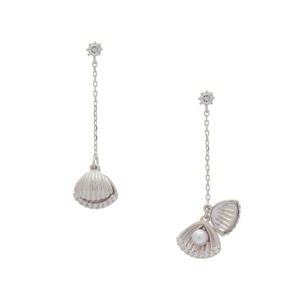 dangle & chandelier long cz paved shell jewelry gold filled freshwater pearl inside sea drop charm tassel chain earring, Silver
dangle & chandelier long cz paved shell jewelry gold filled freshwater pearl inside sea drop charm tassel chain earring, Silver